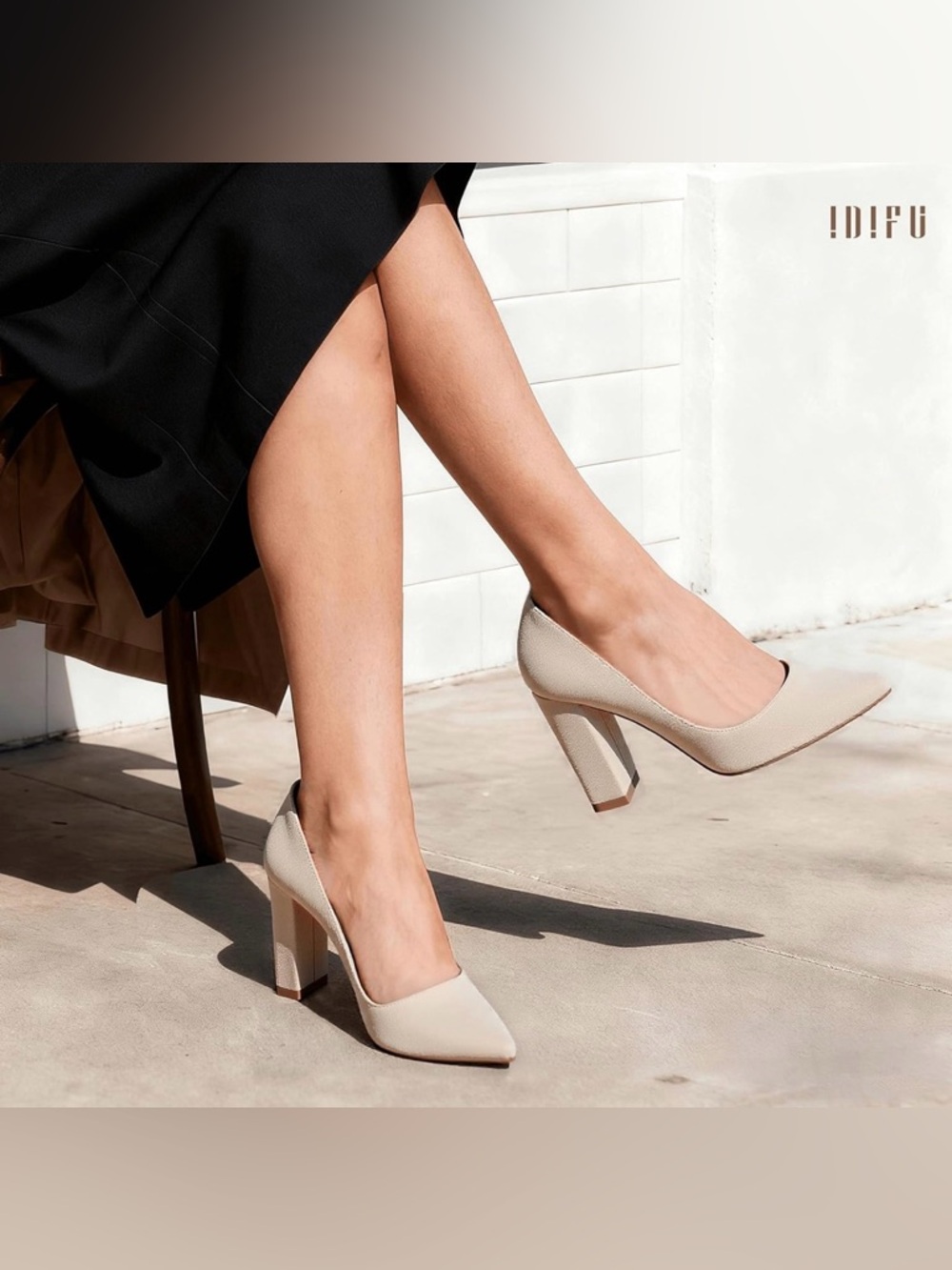 Women’s Suede Block Heel Pump - Beige, size 8, NEVER WORN - Picture 5 of 5